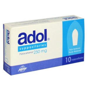 Adol 250mg/paracetamol/pain reliever/Fever reducer suppositories-12’S