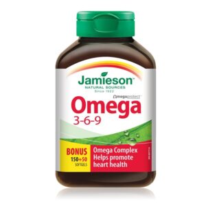 Jamieson omega protect omega 3-6-9 1200mg soft gels 200's