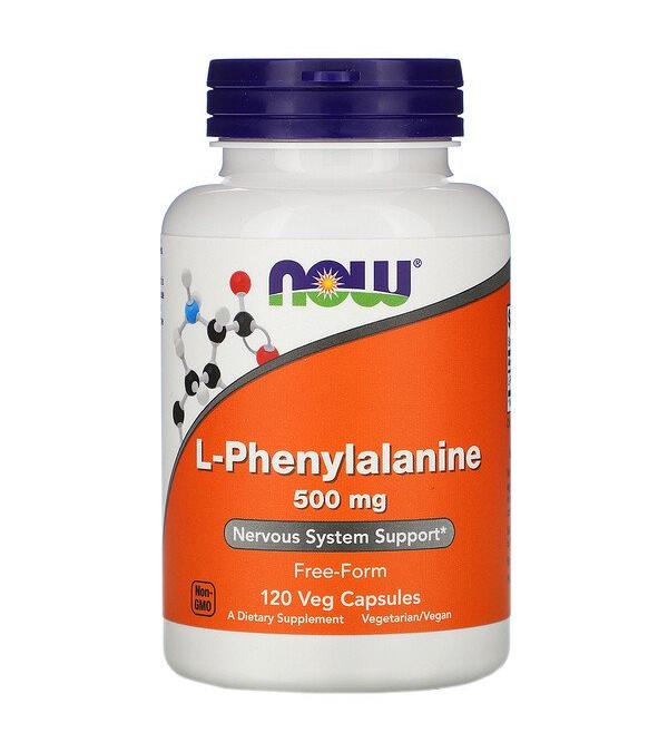 Now L phenylalanine 500mg caps 120's