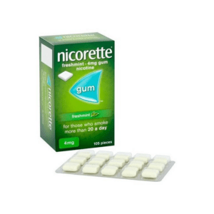 Nicorette/nicotine 4mg gum fresh mint flavor 105'S