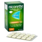 Nicorette/nicotine 4mg gum fruit fusion flavor 105'S