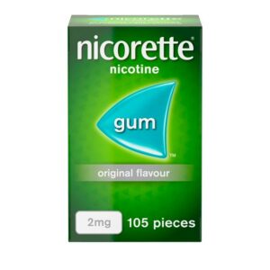 Nicorette/nicotine 2mg gum original flavor 105'S