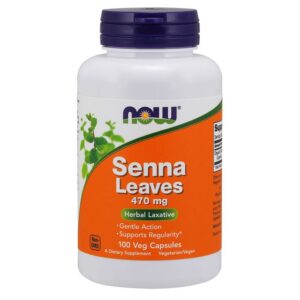 Now senna leaves 470mg caps 100's/ herbal laxative