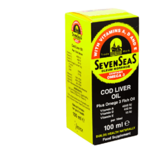Seven Seas cod liver oil omega 3 vitamin A D supplement for immunity and bones
