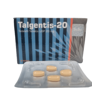 Talgentis 20mg (Tadalafil) treats erectile dysfunction by improving blood flow and supporting firm erections for up to 36 hours.