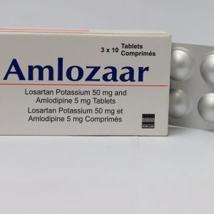 Amlozaar tablets for high blood pressure treatment with losartan and amlodipine combination