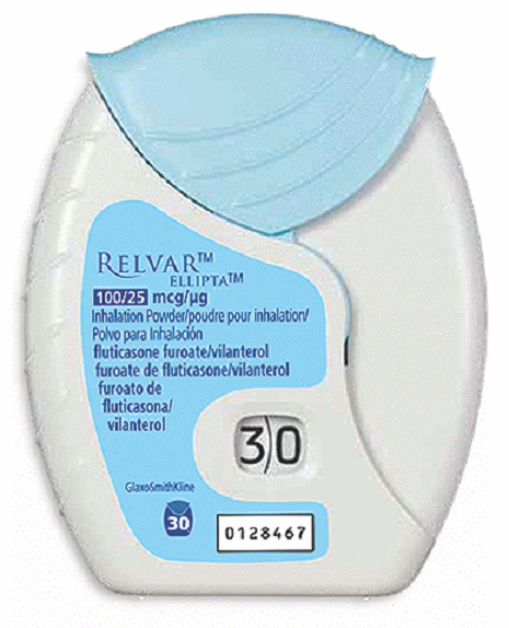 Relvar Ellipta 100 25Mcg Fluticasone 100 Mcg Vilanterol 25 Mcg 