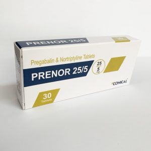 Prenor 25mg 5mg tablets for treatment of neuropathic nerve pain in Kenya