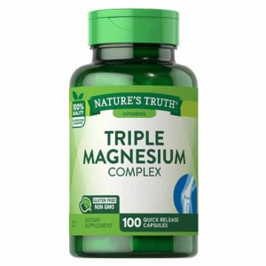 Support muscle, nerve, and bone health with Nature's Truth Triple Magnesium Complex, featuring three essential forms of magnesium
