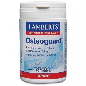 Lamberts Osteoguard provides calcium, magnesium, and vitamin D to support bone health, muscle function, and overall well-being.