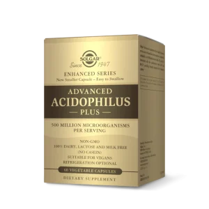 Acidophilus Probiotic supports digestive health and gut flora balance with friendly bacteria for improved immunity and nutrient absorption.