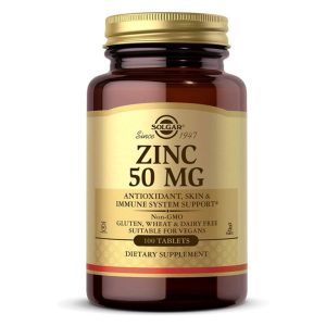 Zinc 50mg supports immunity, skin health, wound healing, and enzyme function—ideal for daily wellness and nutritional balance.