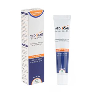 Mediscar silicon scar gel is a transparent, odorless and fast-drying silicone gel formulated to improve the appearance, elasticity and texture of scars.