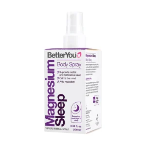 Sleep better naturally with BetterYou Magnesium Oil Sleep Body Spray . Supports relaxation, muscle recovery, and restful sleep with pure magnesium chloride.