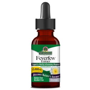 Nature’s Answer Feverfew Extract alcohol-free supports head comfort and overall wellness with fast-absorbing herbal formula