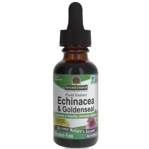 Boost immunity with Nature’s Answer Echinacea and Goldenseal 30ml. Alcohol-free liquid for fast, natural seasonal support daily wellness