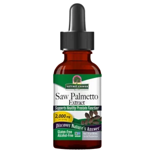 Nature’s Answer Saw Palmetto Extract Alcohol Free supports prostate health, urinary flow, and men’s hormonal balance with fast-absorbing liquid formula.