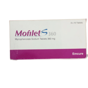 Mofilet-S 360mg mycophenolate sodium tablets for organ transplant rejection prevention