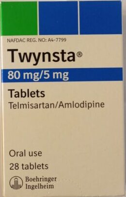 Twynsta 80mg/5mg Telmisartan Amlodipine tablets for high blood pressure treatment