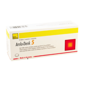 Amlo Denk Amlodipine 5mg tablets used for hypertension and angina treatment